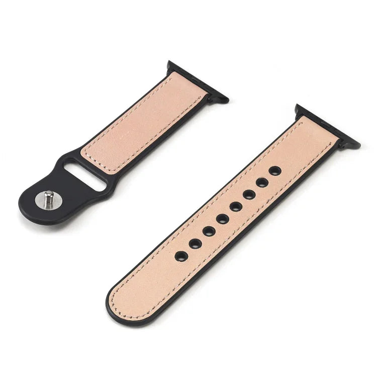 สายรัดนาฬิกาหนัง TPU แบบแปะสำหรับ Apple Watch Series 6 & SE & 5 & 4 40mm / 3 & 2 & 1 38mm