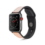 สายรัดนาฬิกาหนัง TPU แบบแปะสำหรับ Apple Watch Series 6 & SE & 5 & 4 40mm / 3 & 2 & 1 38mm