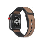 สายรัดนาฬิกาหนัง TPU แบบแปะสำหรับ Apple Watch Series 6 & SE & 5 & 4 40mm / 3 & 2 & 1 38mm