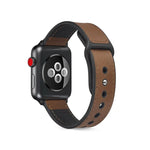 สายรัดนาฬิกาหนัง TPU แบบแปะสำหรับ Apple Watch Series 6 & SE & 5 & 4 40mm / 3 & 2 & 1 38mm