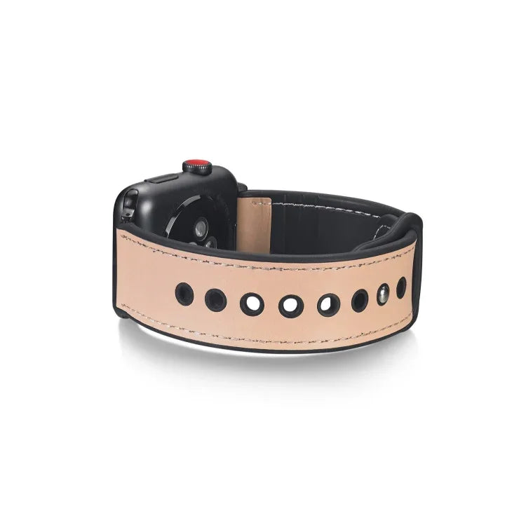 สายรัดนาฬิกาหนัง TPU แบบแปะสำหรับ Apple Watch Series 6 & SE & 5 & 4 44mm / 3 & 2 & 1 42mm