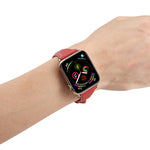 สายรัดนาฬิกาหนังแท้สำหรับ Apple Watch Series 6 & SE & 5 & 4 44mm / 3 & 2 & 1 42mm, สำหรับ Apple Watch Series 7 45mm / 6 & SE & 5 & 4 44mm / 3 & 2 & 1 42mm, สำหรับ Apple Watch Ultra 49mm / Series 8&7 45mm / SE 2&6&SE&5&4 44mm / 3&2&1 42mm