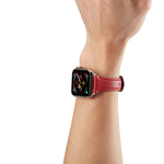 สายรัดนาฬิกาหนังแท้สำหรับ Apple Watch Series 6 & SE & 5 & 4 44mm / 3 & 2 & 1 42mm, สำหรับ Apple Watch Series 7 45mm / 6 & SE & 5 & 4 44mm / 3 & 2 & 1 42mm, สำหรับ Apple Watch Ultra 49mm / Series 8&7 45mm / SE 2&6&SE&5&4 44mm / 3&2&1 42mm