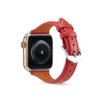 สายรัดนาฬิกาหนังแท้สำหรับ Apple Watch Series 6 & SE & 5 & 4 44mm / 3 & 2 & 1 42mm, สำหรับ Apple Watch Series 7 45mm / 6 & SE & 5 & 4 44mm / 3 & 2 & 1 42mm, สำหรับ Apple Watch Ultra 49mm / Series 8&7 45mm / SE 2&6&SE&5&4 44mm / 3&2&1 42mm