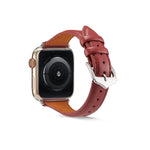 สายรัดนาฬิกาหนังแท้สำหรับ Apple Watch Series 6 & SE & 5 & 4 44mm / 3 & 2 & 1 42mm, สำหรับ Apple Watch Series 7 45mm / 6 & SE & 5 & 4 44mm / 3 & 2 & 1 42mm, สำหรับ Apple Watch Ultra 49mm / Series 8&7 45mm / SE 2&6&SE&5&4 44mm / 3&2&1 42mm