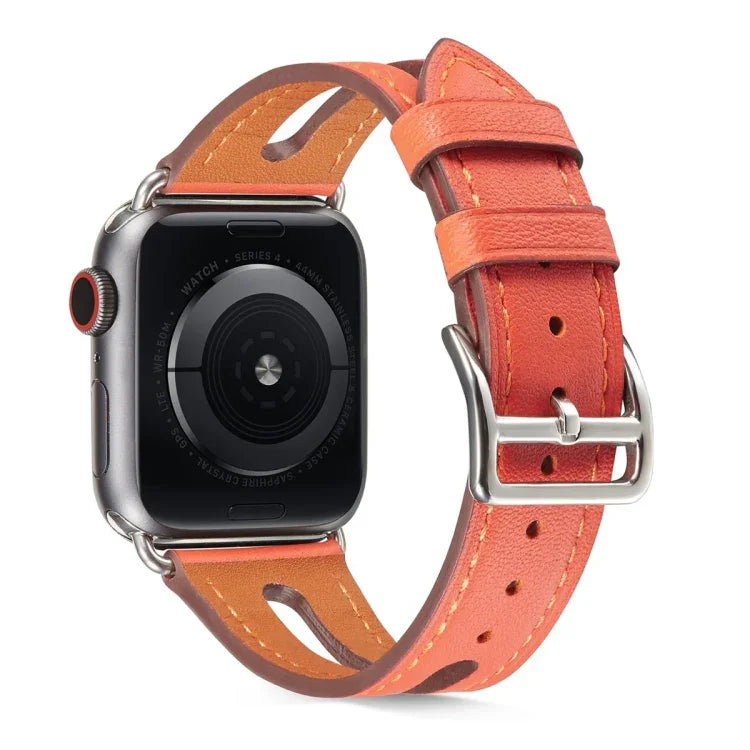 สายหนังแท้เกรดพรีเมียมสำหรับ Apple Watch Series 6 & SE & 5 & 4 44mm / 3 & 2 & 1 42mm