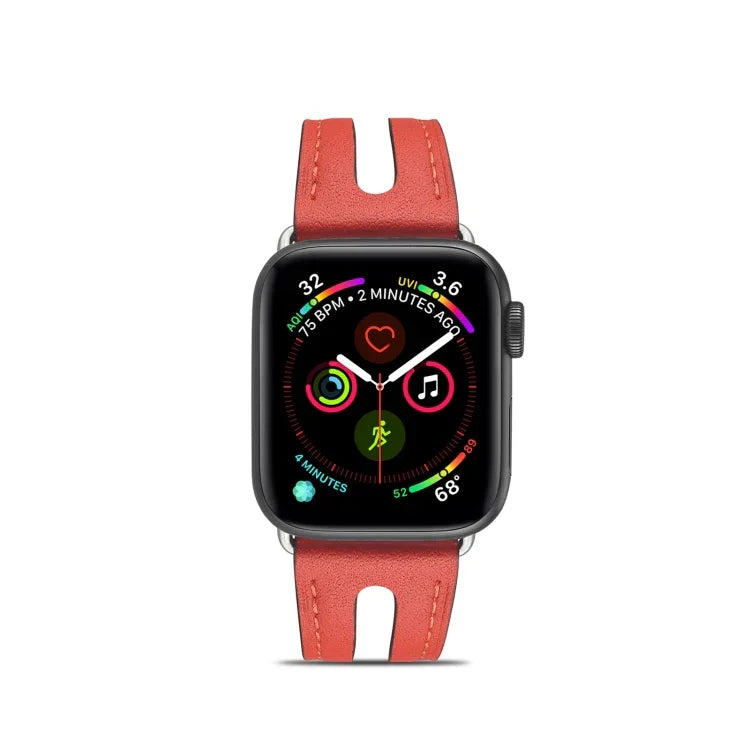 สายหนังแท้เกรดพรีเมียมสำหรับ Apple Watch Series 6 & SE & 5 & 4 44mm / 3 & 2 & 1 42mm