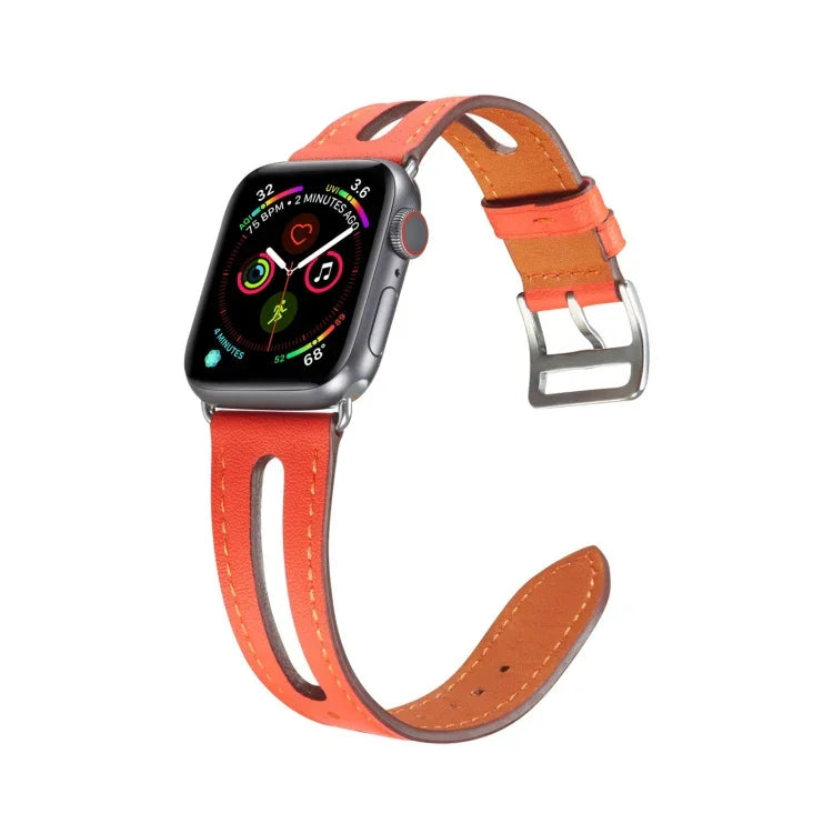 สายหนังแท้เกรดพรีเมียมสำหรับ Apple Watch Series 6 & SE & 5 & 4 44mm / 3 & 2 & 1 42mm