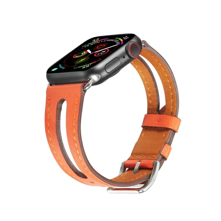 สายหนังแท้เกรดพรีเมียมสำหรับ Apple Watch Series 6 & SE & 5 & 4 44mm / 3 & 2 & 1 42mm