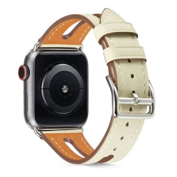 สายหนังแท้เกรดพรีเมียมสำหรับ Apple Watch Series 6 & SE & 5 & 4 44mm / 3 & 2 & 1 42mm