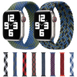 สายไนลอนถักแบบห่วงเดี่ยวพร้อมหัวเข็มขัดพลาสติกสีผสม สำหรับ Apple Watch Series 6 & SE & 5 & 4 40mm / 3 & 2 & 1 38mm, S, M, L, XL