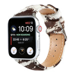 สายหนังลายเสือดาวขนม้าฟูฟ่อง สำหรับ Apple Watch Ultra 49mm / Series 8&7 45mm / SE 2&6&SE&5&4 44mm / 3&2&1 42mm, สำหรับ Apple Watch Series 8&7 41mm / SE 2&6&SE&5&4 40mm / 3&2&1 38mm