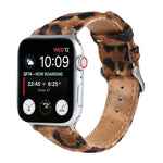 สายหนังลายเสือดาวขนม้าฟูฟ่อง สำหรับ Apple Watch Ultra 49mm / Series 8&7 45mm / SE 2&6&SE&5&4 44mm / 3&2&1 42mm, สำหรับ Apple Watch Series 8&7 41mm / SE 2&6&SE&5&4 40mm / 3&2&1 38mm