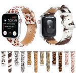 สายหนังลายเสือดาวขนม้าฟูฟ่อง สำหรับ Apple Watch Ultra 49mm / Series 8&7 45mm / SE 2&6&SE&5&4 44mm / 3&2&1 42mm, สำหรับ Apple Watch Series 8&7 41mm / SE 2&6&SE&5&4 40mm / 3&2&1 38mm