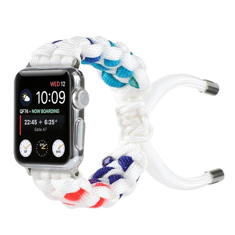สายรัดนาฬิกาถักเชือกกันฝน สำหรับ Apple Watch Ultra 49mm / Series 8&7 45mm / SE 2&6&SE&5&4 44mm / 3&2&1 42mm, สำหรับ Apple Watch Series 8&7 41mm / SE 2&6&SE&5&4 40mm / 3&2&1 38mm, สำหรับ Apple Watch Series 7 45mm / 6 & SE & 5 & 4 44mm / 3 & 2 & 1 42mm