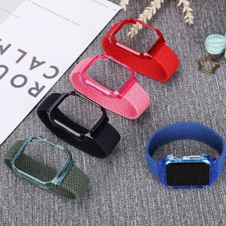สายรัดข้อมือทอพร้อมกรอบสำหรับ Apple Watch Series 6 & SE & 5 & 4 40mm / 3 & 2 & 1 38mm, 128mm, 135mm, 140mm, 145mm, 150mm, 155mm