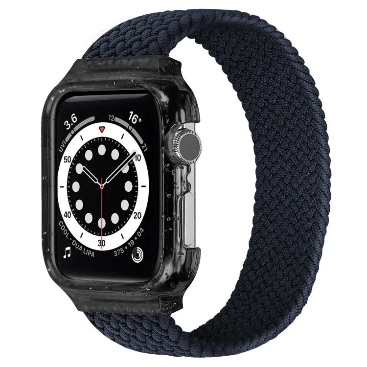 สายรัดข้อมือทอพร้อมกรอบสำหรับ Apple Watch Series 6 & SE & 5 & 4 40mm / 3 & 2 & 1 38mm, 128mm, 135mm, 140mm, 145mm, 150mm, 155mm