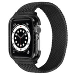 สายรัดข้อมือทอพร้อมกรอบสำหรับ Apple Watch Series 6 & SE & 5 & 4 40mm / 3 & 2 & 1 38mm, 128mm, 135mm, 140mm, 145mm, 150mm, 155mm