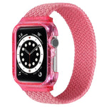 สายรัดข้อมือทอพร้อมกรอบสำหรับ Apple Watch Series 6 & SE & 5 & 4 40mm / 3 & 2 & 1 38mm, 128mm, 135mm, 140mm, 145mm, 150mm, 155mm