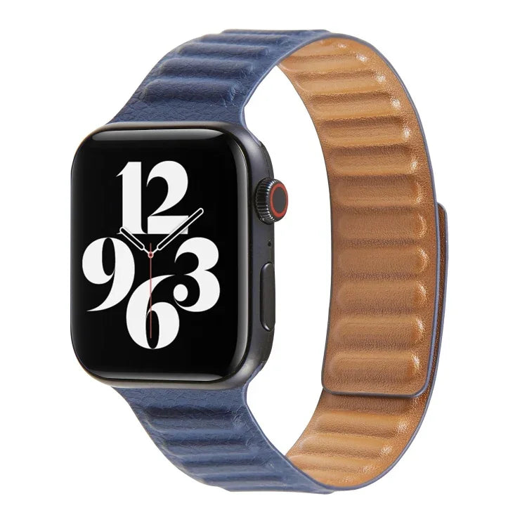 สายหนังแบบห่วงสำหรับ Apple Watch Series 6 & SE & 5 & 4 40mm / 3 & 2 & 1 38mm, สำหรับ Apple Watch Series 7 41mm / 6 & SE & 5 & 4 40mm / 3 & 2 & 1 38mm