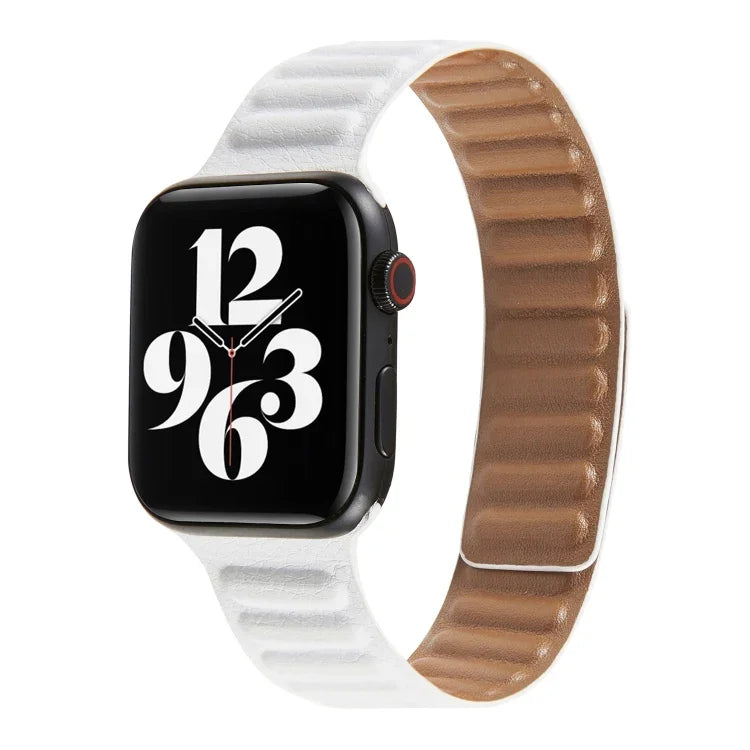 สายหนังแบบห่วงสำหรับ Apple Watch Series 6 & SE & 5 & 4 44mm / 3 & 2 & 1 42mm, สำหรับ Apple Watch Series 7 45mm / 6 & SE & 5 & 4 44mm / 3 & 2 & 1 42mm