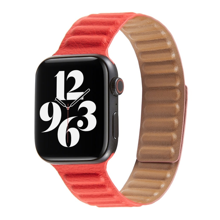 สายหนังแบบห่วงสำหรับ Apple Watch Series 6 & SE & 5 & 4 44mm / 3 & 2 & 1 42mm, สำหรับ Apple Watch Series 7 45mm / 6 & SE & 5 & 4 44mm / 3 & 2 & 1 42mm