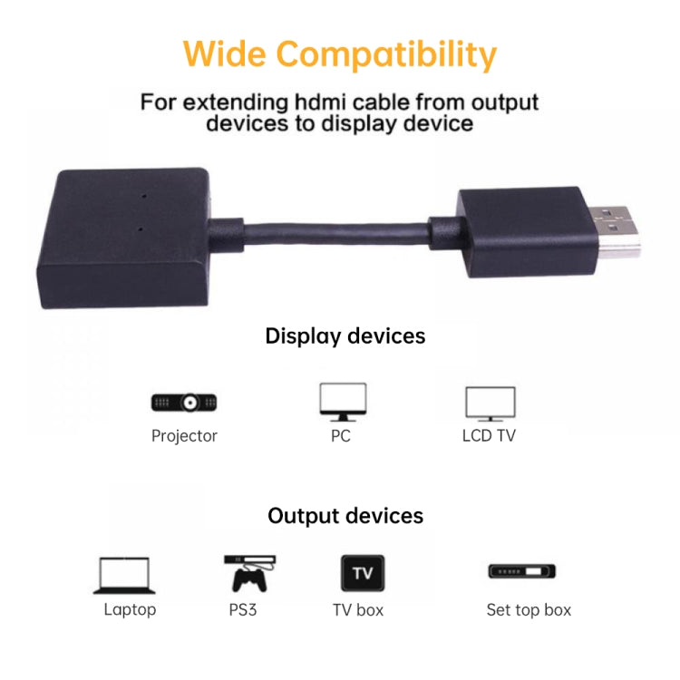 สายต่อขยาย HDMI 4K ตัวผู้เป็นตัวเมีย หมุนได้ ชุบทอง