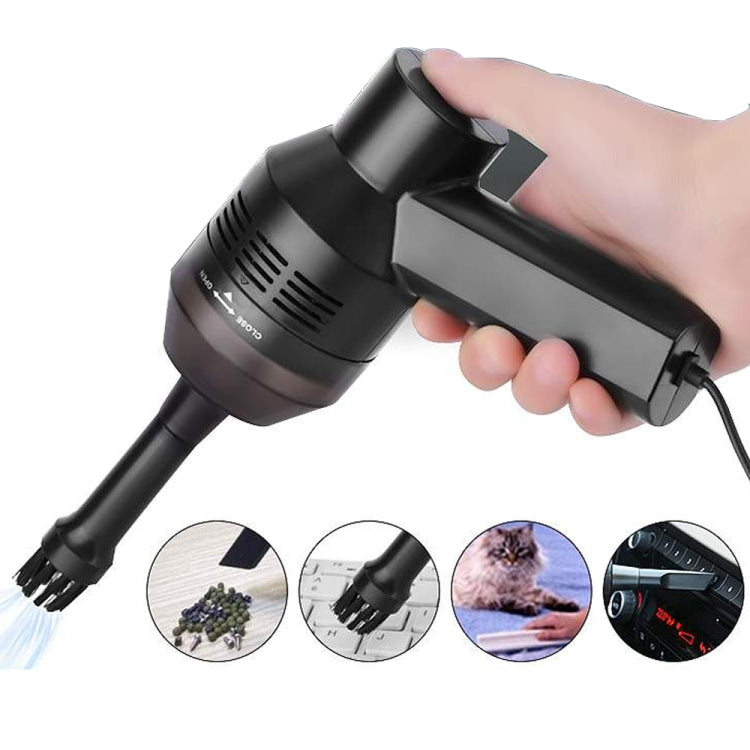 เครื่องดูดฝุ่นแบบพกพา USB สำหรับรถยนต์และครัวเรือน รุ่น HK-6019D