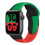 สายซิลิโคนกีฬา Unity สีดำ สำหรับเปลี่ยนสาย Apple Watch Series 6 & SE & 5 & 4 ขนาด 40 มม. / 3 & 2 & 1 ขนาด 38 มม. สำหรับ Apple Watch ขนาด 40 มม./38 มม.
