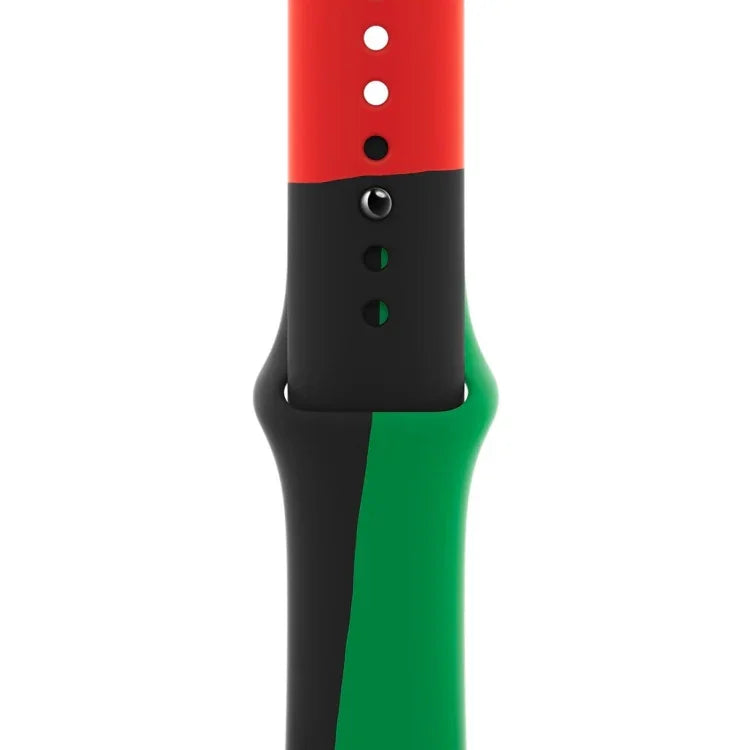 สายซิลิโคนกีฬา Unity สีดำ สำหรับเปลี่ยนสาย Apple Watch Series 6 & SE & 5 & 4 ขนาด 40 มม. / 3 & 2 & 1 ขนาด 38 มม. สำหรับ Apple Watch ขนาด 40 มม./38 มม.