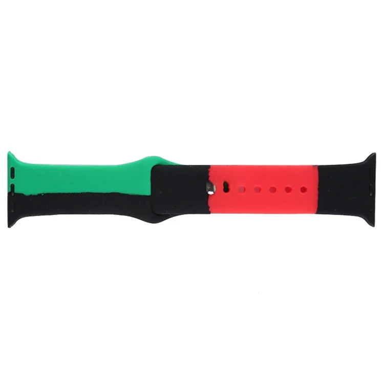 สายซิลิโคนกีฬา Unity สีดำ สำหรับเปลี่ยนสาย Apple Watch Series 6 & SE & 5 & 4 ขนาด 40 มม. / 3 & 2 & 1 ขนาด 38 มม. สำหรับ Apple Watch ขนาด 40 มม./38 มม.