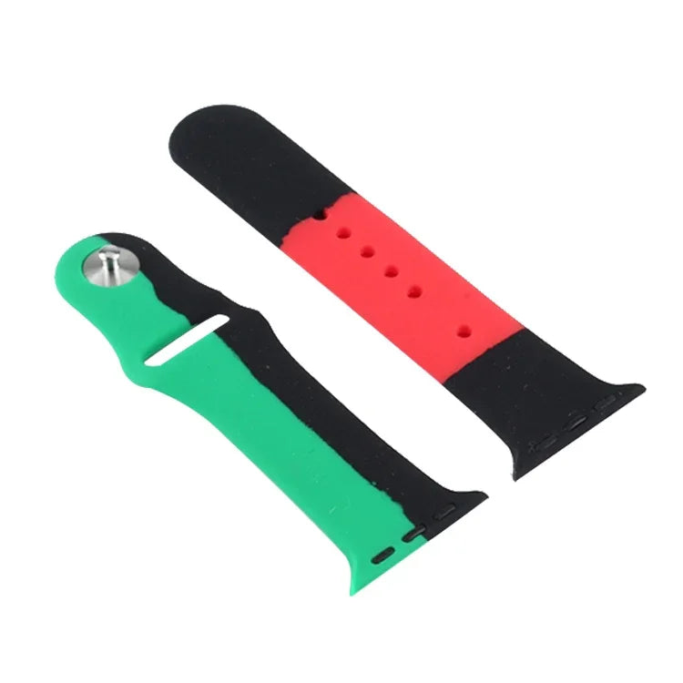 สายซิลิโคนกีฬา Unity สีดำ สำหรับเปลี่ยนสาย Apple Watch Series 6 & SE & 5 & 4 ขนาด 40 มม. / 3 & 2 & 1 ขนาด 38 มม. สำหรับ Apple Watch ขนาด 40 มม./38 มม.