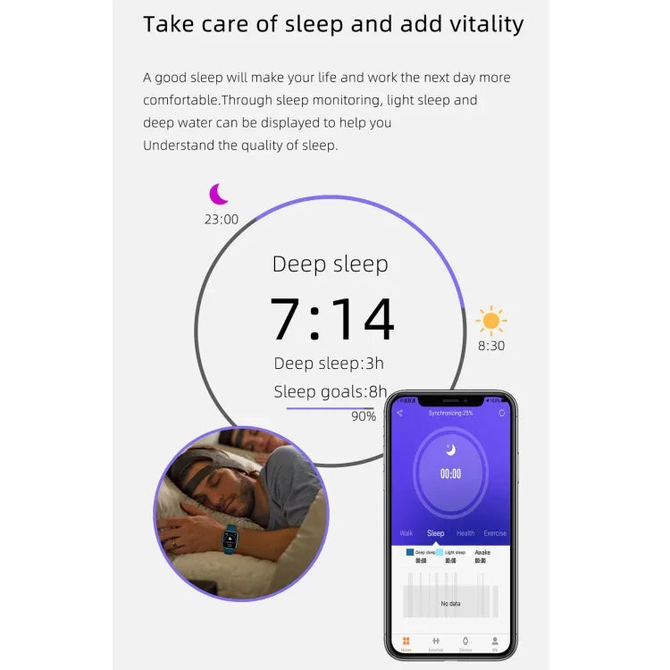 Z15 สมาร์ตวอทช์หน้าจอสัมผัส 1.69 นิ้ว กันน้ำมาตรฐาน IP67 รองรับการตรวจวัดความดันโลหิต / ตรวจวัดการนอนหลับ / ตรวจวัดอัตราการเต้นของหัวใจ