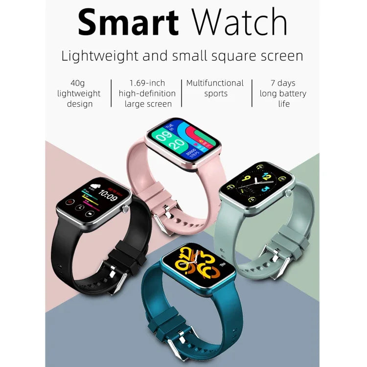 Z15 สมาร์ตวอทช์หน้าจอสัมผัส 1.69 นิ้ว กันน้ำมาตรฐาน IP67 รองรับการตรวจวัดความดันโลหิต / ตรวจวัดการนอนหลับ / ตรวจวัดอัตราการเต้นของหัวใจ