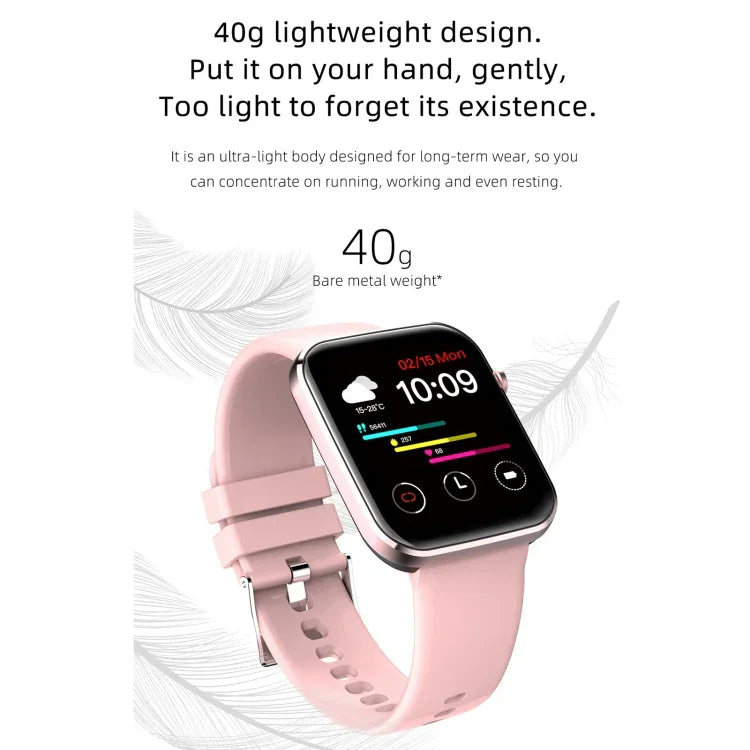 Z15 สมาร์ตวอทช์หน้าจอสัมผัส 1.69 นิ้ว กันน้ำมาตรฐาน IP67 รองรับการตรวจวัดความดันโลหิต / ตรวจวัดการนอนหลับ / ตรวจวัดอัตราการเต้นของหัวใจ