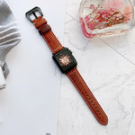 สายรัดนาฬิกาหนังหัวเข็มขัดใหญ่สำหรับ Apple Watch Series 6 & SE & 5 & 4 ขนาด 44 มม. / 3 & 2 & 1 ขนาด 42 มม., สำหรับ Apple Watch Ultra ขนาด 49 มม. / Series 8&7 ขนาด 45 มม. / SE 2&6&SE&5&4 ขนาด 44 มม. / 3&2&1 ขนาด 42 มม.