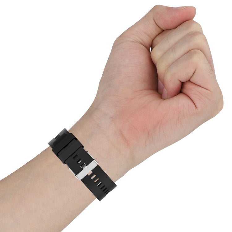 For Amazfit GTR 2e / GTR 2 22mm Silicone Replacement Strap Watchband with Silver Buckle, For Amazfit GTR 2e