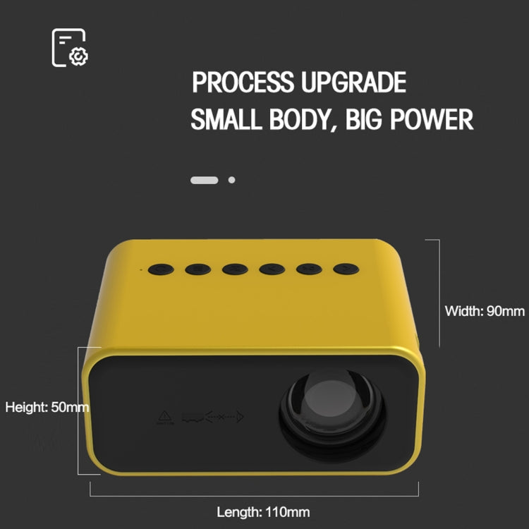 โปรเจคเตอร์ดิจิทัล LED HD ความละเอียด 1920x1080P 80 ลูเมน แบบพกพา T500, สำหรับโฮมเธียเตอร์, ไม่มีรีโมทและอะแดปเตอร์, พร้อมรีโมทและอะแดปเตอร์