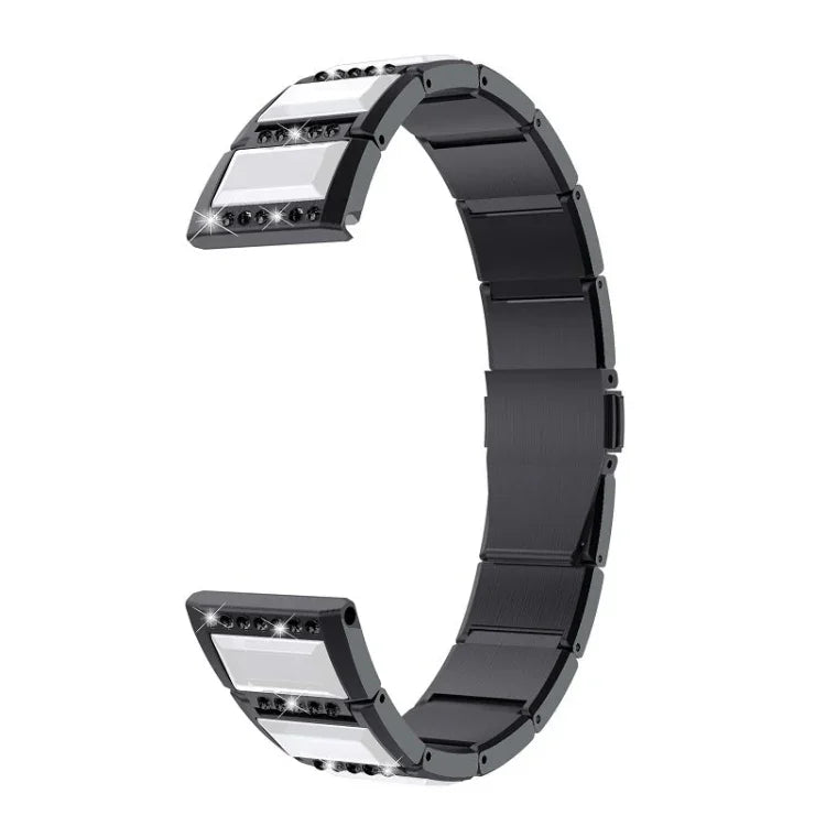 สายรัดข้อมือสแตนเลสสตีลประดับเพชรสำหรับ Samsung Galaxy Watch 42 มม., Samsung Galaxy Watch 46 มม., Samsung Galaxy Watch 3 45 มม., Samsung Galaxy Watch Active2 44 มม. / Watch Active2 40 มม. / Watch Active