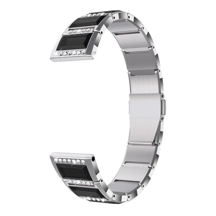 Stainless Steel Diamond Encrusted Replacement Watchbands, For Samsung Galaxy Watch 42mm, For Samsung Galaxy Watch 46mm, For Samsung Galaxy Watch 3 45mm, For Samsung Galaxy Watch Active2 44mm / Watch Active2 40mm / Watch Active                          ...