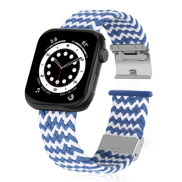 Braided + Stainless Steel Replacement Watchbands For Apple Watch Series 6 & SE & 5 & 4 40mm / 3 & 2 & 1 38mm, For Apple Watch Series 7 41mm / 6 & SE & 5 & 4 40mm, For Apple Watch Series 8&7 41mm / SE 2&6&SE&5&4 40mm / 3&2&1 38mm                        ...