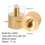 BEXIN LS082 สกรูแปลงเกลียวเมีย 3/8 นิ้ว เป็นเกลียวผู้ 1/4 นิ้ว 2 ชิ้น, LS082