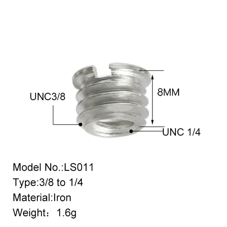 สกรูแปลงกล้อง 1/4 เป็น 3/8 2 ชิ้น BEXIN LS011, LS011