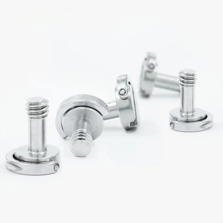 EXIN LS095 2 PCS D Ring Screws Camera Plate Mount 1/4 inch Quick Release Screws, LS095
