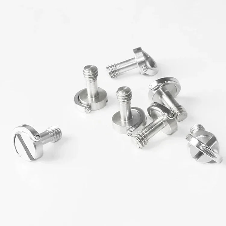 EXIN LS095 2 PCS D Ring Screws Camera Plate Mount 1/4 inch Quick Release Screws, LS095