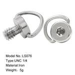 BEXIN LS076 สกรูแผ่นปลดเร็ว 1/4 นิ้ว -20 อะแดปเตอร์เมานต์ 2 ชิ้น, LS076