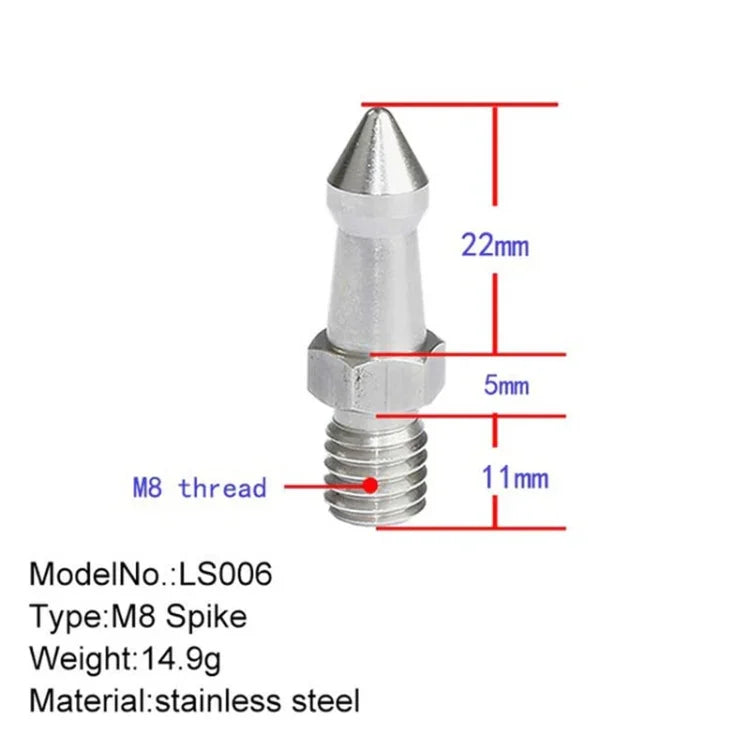 สกรูขาตั้งกล้อง M8 สแตนเลส 2 ชิ้น สำหรับขาตั้งกล้อง SLR BEXIN LS006, LS006