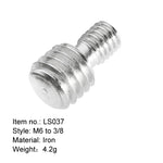 BEXIN LS037 สกรูแปลง M6 เป็น 3/8 นิ้ว อะแดปเตอร์สกรูกล้อง 2 ชิ้น, LS037