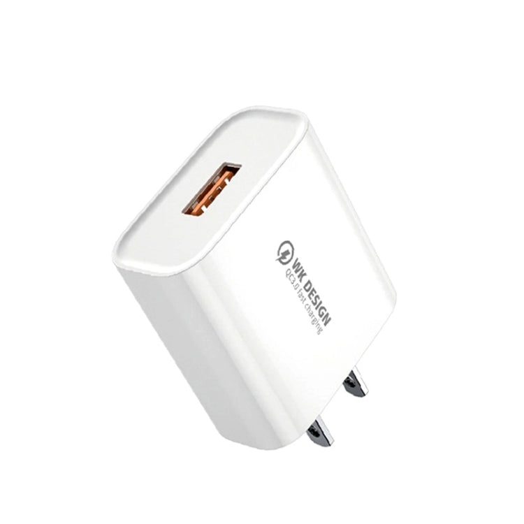 WK WP-U57 ที่ชาร์จเร็ว 18W QC3.0 + สายข้อมูล USB เป็น Type-C / USB-C, ปลั๊ก US