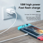 WK WP-U57 ที่ชาร์จเร็ว 18W QC3.0 + สายข้อมูล USB เป็น Type-C / USB-C, ปลั๊ก US